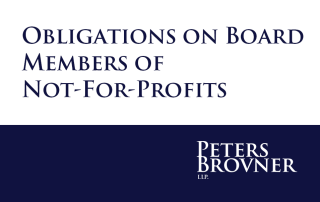 Obligations on Board Members of Not-For-Profits