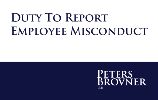 Duty To Report Employee Misconduct