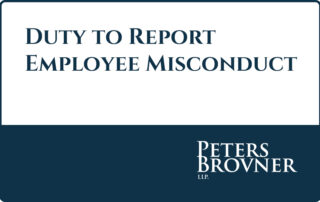 Duty to Report Employee Misconduct