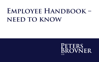 Employee Handbook – need to know