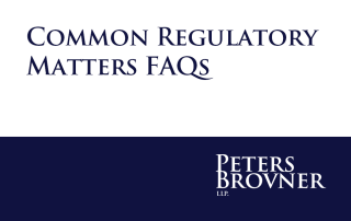 Common Regulatory Matters FAQs