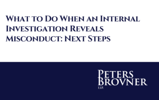 What to Do When an Internal Investigation Reveals Misconduct: Next Steps