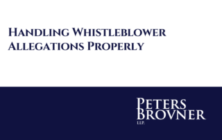 Handling Whistleblower Allegations Properly