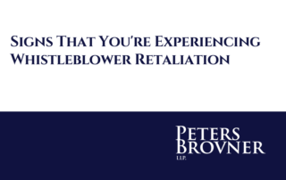 Signs That You're Experiencing Whistleblower Retaliation